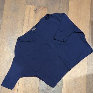Vince Navy Dolman Sleeve Lightweight Top